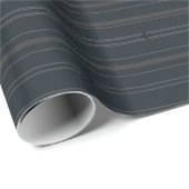 Jet Stream Strepen Donker Marineblauw Cadeaupapier (Rol Hoek)