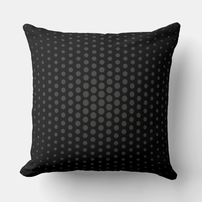 Jet Techno Stippen Modern Black Kussen (Voorkant)