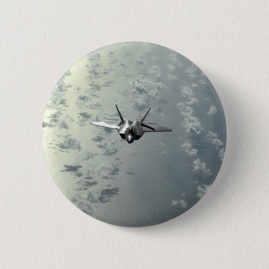 Jet vecht over Zeeen Ronde Button 5,7 Cm (Voorkant)