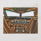 Jet Vliegtuig cockpit Briefkaart (Voorkant)