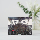 Jet Vliegtuig cockpit Briefkaart (Staand voorkant)