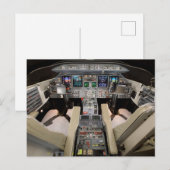 Jet Vliegtuig cockpit Briefkaart (Voorkant / Achterkant)