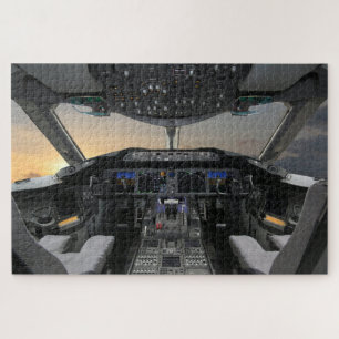 Jet vliegtuig cockpit legpuzzel