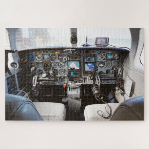 Jet vliegtuig cockpit legpuzzel