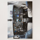 Jet vliegtuig cockpit legpuzzel (Verticaal)