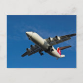 Jet vliegtuig landing briefkaart (Voorkant)