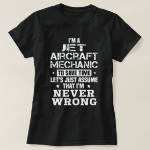 Jet Vliegtuig Mechanic T-shirt