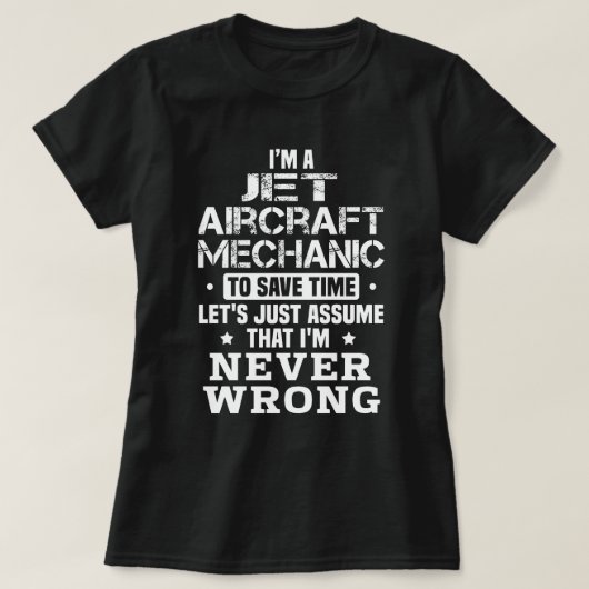 Jet Vliegtuig Mechanic T-shirt (Design voorkant)