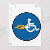 Jet Wheelstoel Briefkaart (Voorkant / Achterkant)