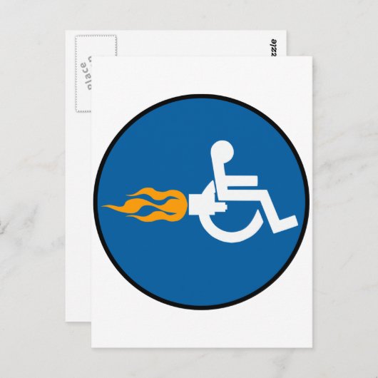 Jet Wheelstoel Briefkaart (Voorkant / Achterkant)