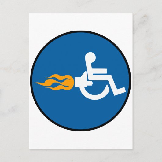 Jet Wheelstoel Briefkaart (Voorkant)