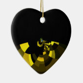 Jet Zwart en Goud Vector Art Print Grafisch Ontwer Keramisch Ornament (Rechts)