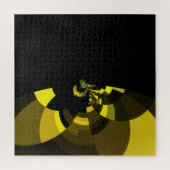 Jet Zwart en Goud Vector Art Print Grafisch Ontwer Legpuzzel (Verticaal)