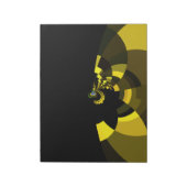 Jet Zwart en Goud Vector Art Print Grafisch Ontwer Notitieblok (Linkerzijde)