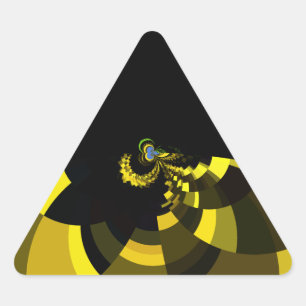 Jet Zwart en Goud Vector Art Print Grafisch Ontwer Sticker