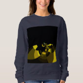 Jet Zwart en Goud Vector Art Print Grafisch Ontwer Trui (Voorkant)