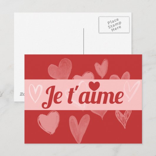 jetaime briefkaart (Voorkant / Achterkant)