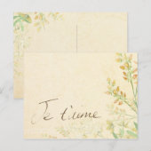 'Jet'aime' - Franse Vintage Victoriaans Bloemen Briefkaart (Voorkant / Achterkant)