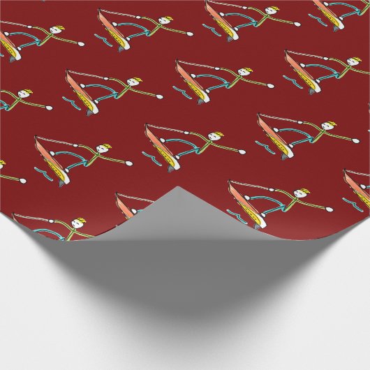 Jetboard Stickman Cadeaupapier (Hoek)