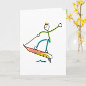 Jetboard Stickman Kaart (Gele Bloem)