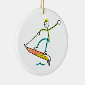 Jetboard Stickman Keramisch Ornament (Rechts)
