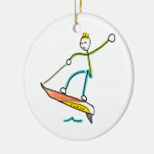 Jetboard Stickman Keramisch Ornament (Links)