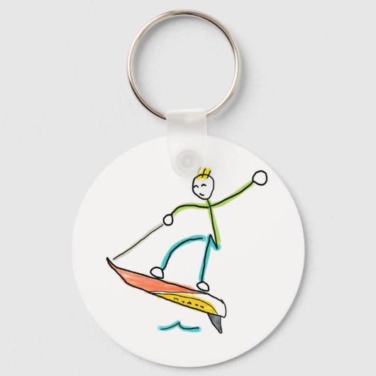 Jetboard Stickman Sleutelhanger (Voorkant)