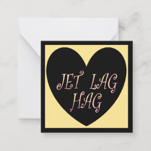 JETLAG HAG REISONTWERP NOTITIEKAARTJE