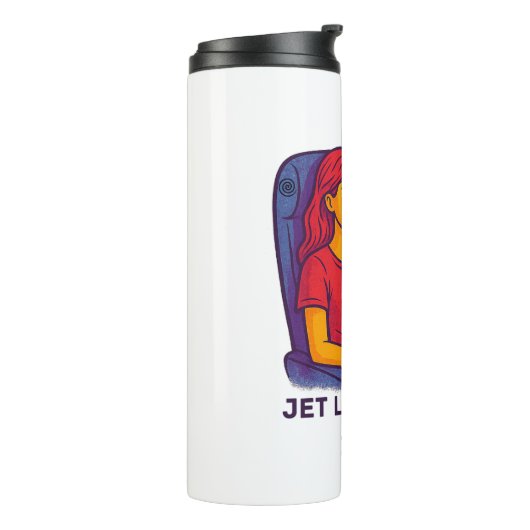 Jetlag Is Where I Thrive Tumbler | Add Name Thermosbeker (Gedraaid links)