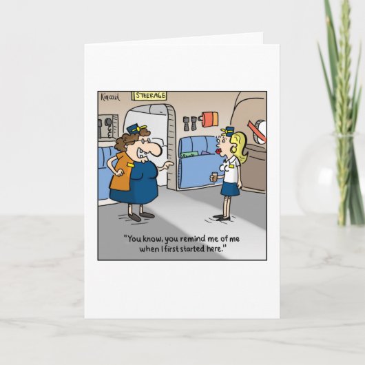 Jetlagged Comic Kaart-stewardess lijken op elkaar Kaart (Voorkant)