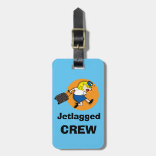 Jetlagged Crew Bagagelabel