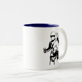 Jetpack-piloot Tweekleurige Koffiemok (Voorkant rechts)