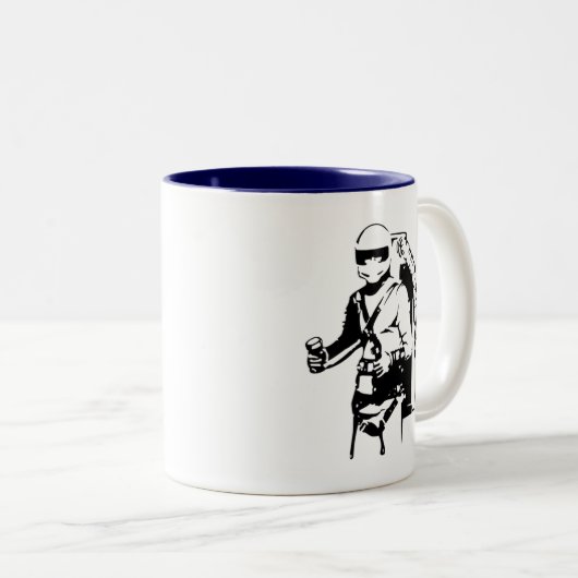 Jetpack-piloot Tweekleurige Koffiemok (Voorkant rechts)