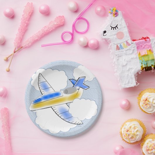 Jetplane Papieren Bordje (Feest)