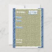 Jetplane Party Invitation Kaart (Achterkant)