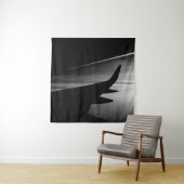 Jets in zwart en wit wandkleed (In Situ (horizontaal))