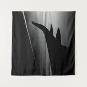 Jets in zwart en wit wandkleed (Voorkant)