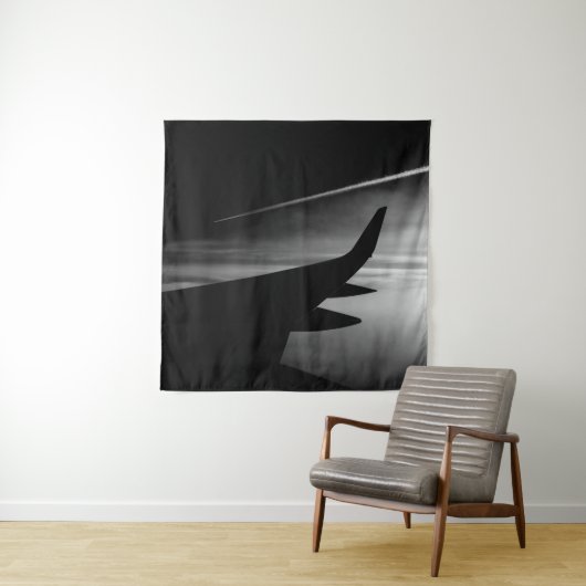 Jets in zwart-wit wandkleed (In Situ (horizontaal))