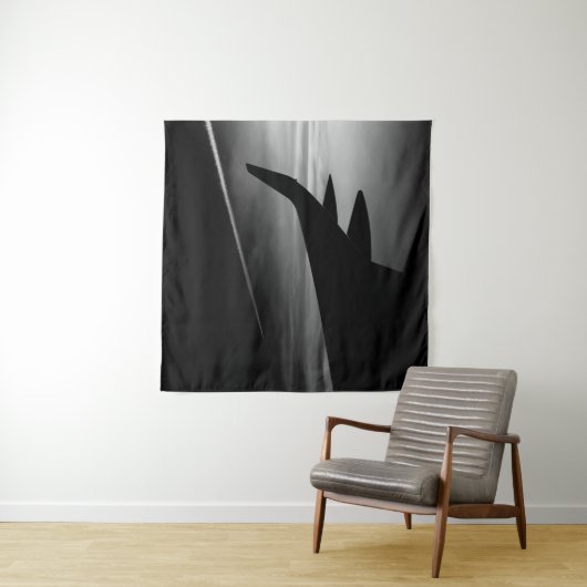 Jets in zwart-wit wandkleed (In situ)