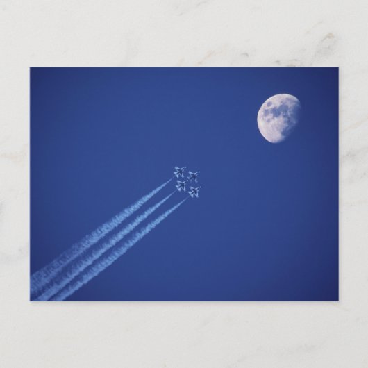 Jets naast de maan | Brits-Columbia Briefkaart (Voorkant)