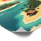 Jetset to Paradise – Vintage 60s Tropical Flight Poster (Hoek)