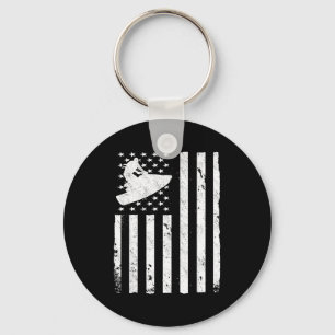 Jetski Amerikaanse vlag jetski Sleutelhanger