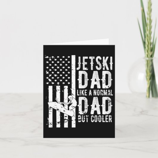 Jetski Dad Fathers Day Dad Jet Ski Rider Water Jet Kaart (Voorkant)
