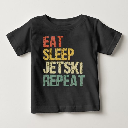 Jetski Eat Sleep Repeat Retro Style Funny (Voorkant)