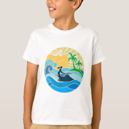 Jetski en de zee t-shirt