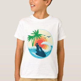 Jetski en golven t-shirt