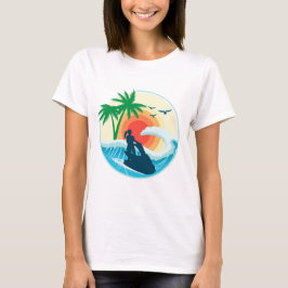 Jetski en golven t-shirt