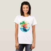 Jetski en golven t-shirt (Voorkant volledig)