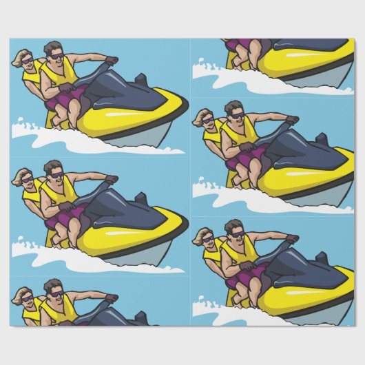 Jetski Fun Cadeaupapier (Vlak)