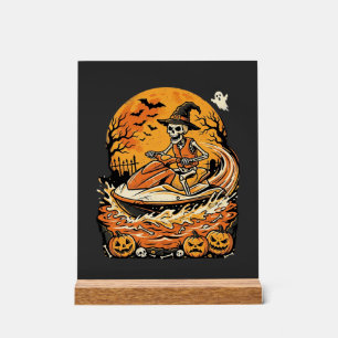 Jetski Halloween skelet heks pompoen ontwerp_1 Acryl Bord